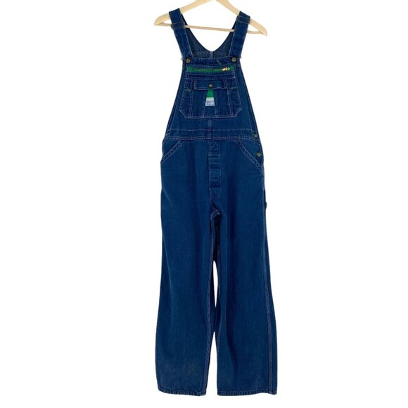 Liberty Overalls Mens 34x30 Blue Denim Jean Overalls Adjustable Straps Pockets